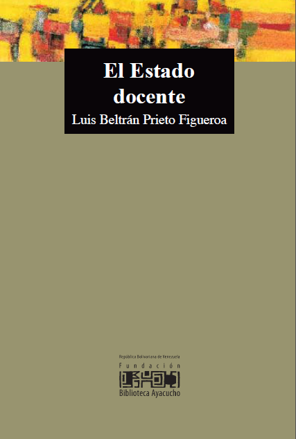 Portada del libro El estado docente de Luis Beltrán Prieto Figueroa.