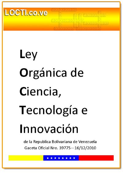 Pdf Ley Organica de Ciencia, Tecnología e innvación